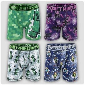 Boys Minecraft 4 pack brief boxer-brief underwear NEW